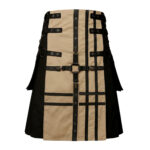 Black & Khaki Gothic Utility Kilt