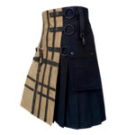 Black & Khaki Gothic Utility Kilt 4