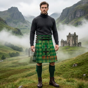 Green Tartan Utility Kilt