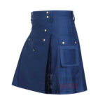Navy Blue Cotton Utility Kilt