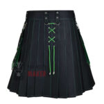 Black & Green Two-Tone Utility Kilt