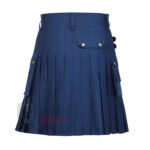 Navy Blue Cotton Utility Kilt